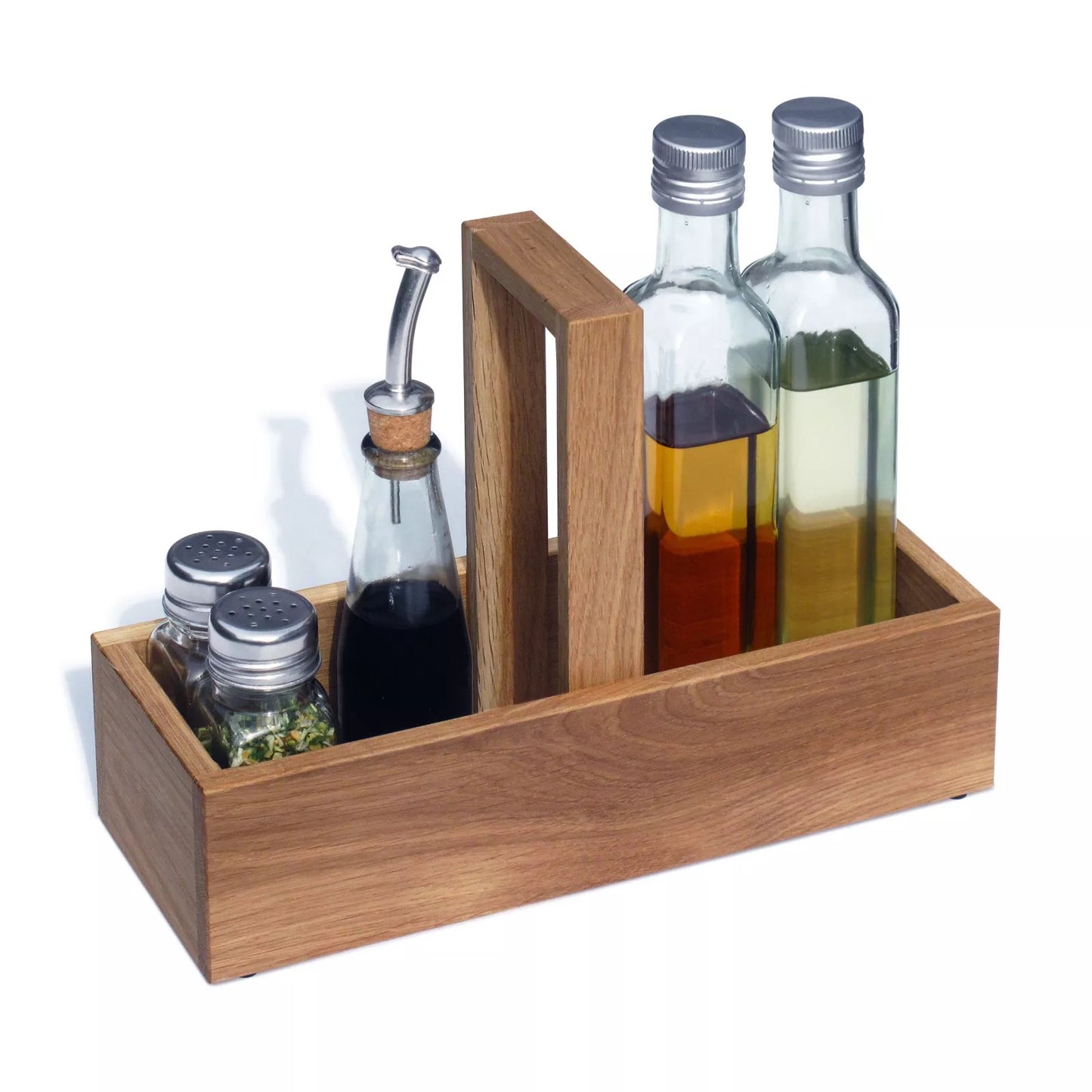 Tischbox Essig & Öl, Gewürzkiste Eiche