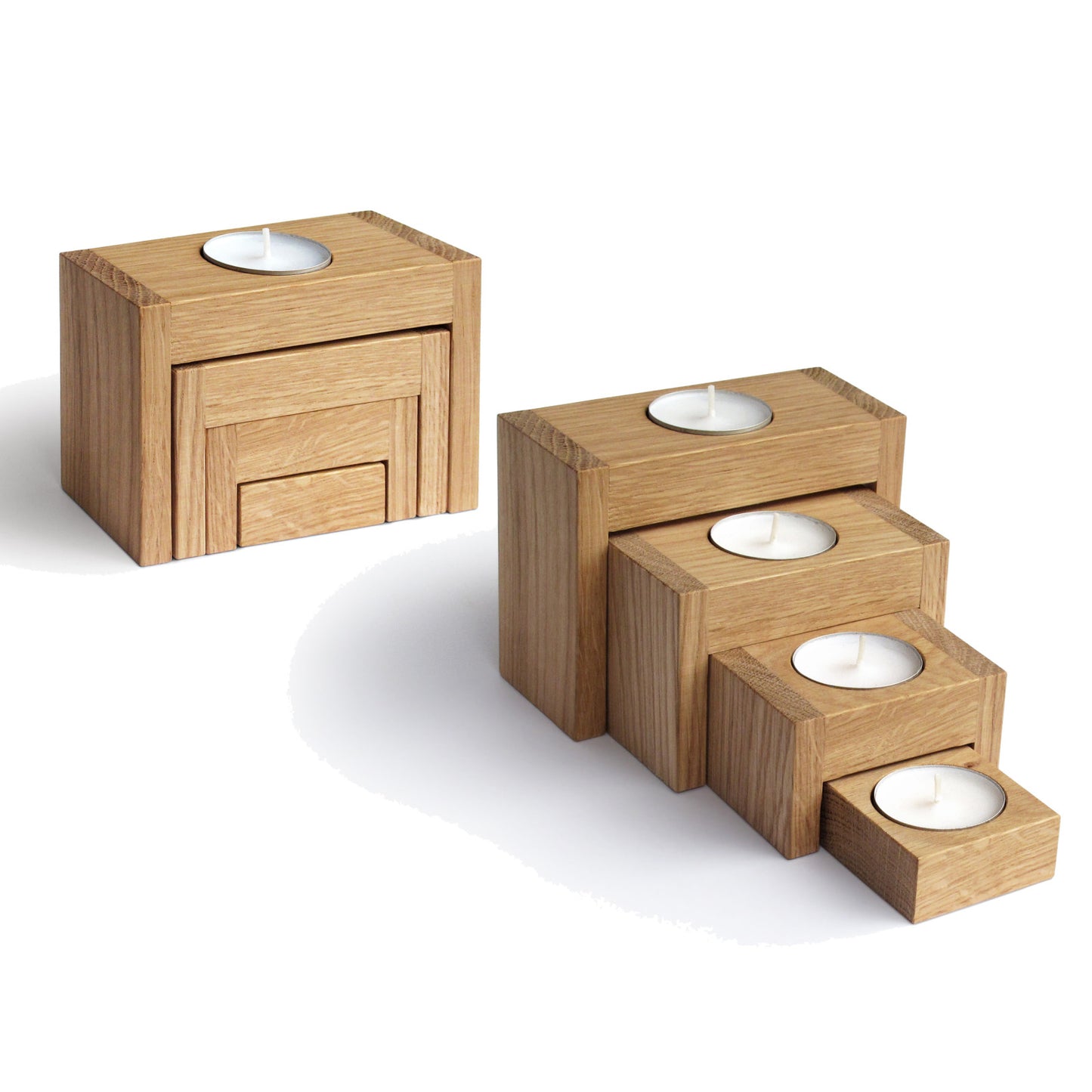 Adventsleuchter FOUR STEPS Eichenholz