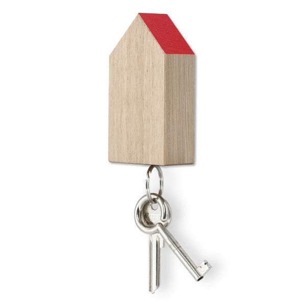 Schluesselhaus magnetic Eiche rot